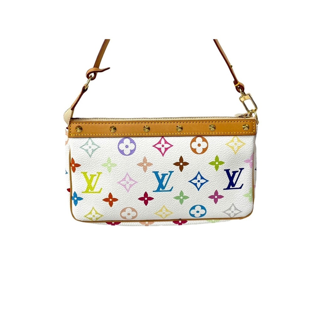LOUIS VUITTON Takashi Murakami Pochette Accessoires Multicolore Multicolor White - Picture 3 of 9